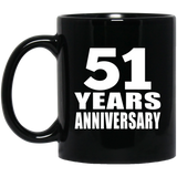 51st Anniversary 51 Years - 11 Oz Coffee Mug Black