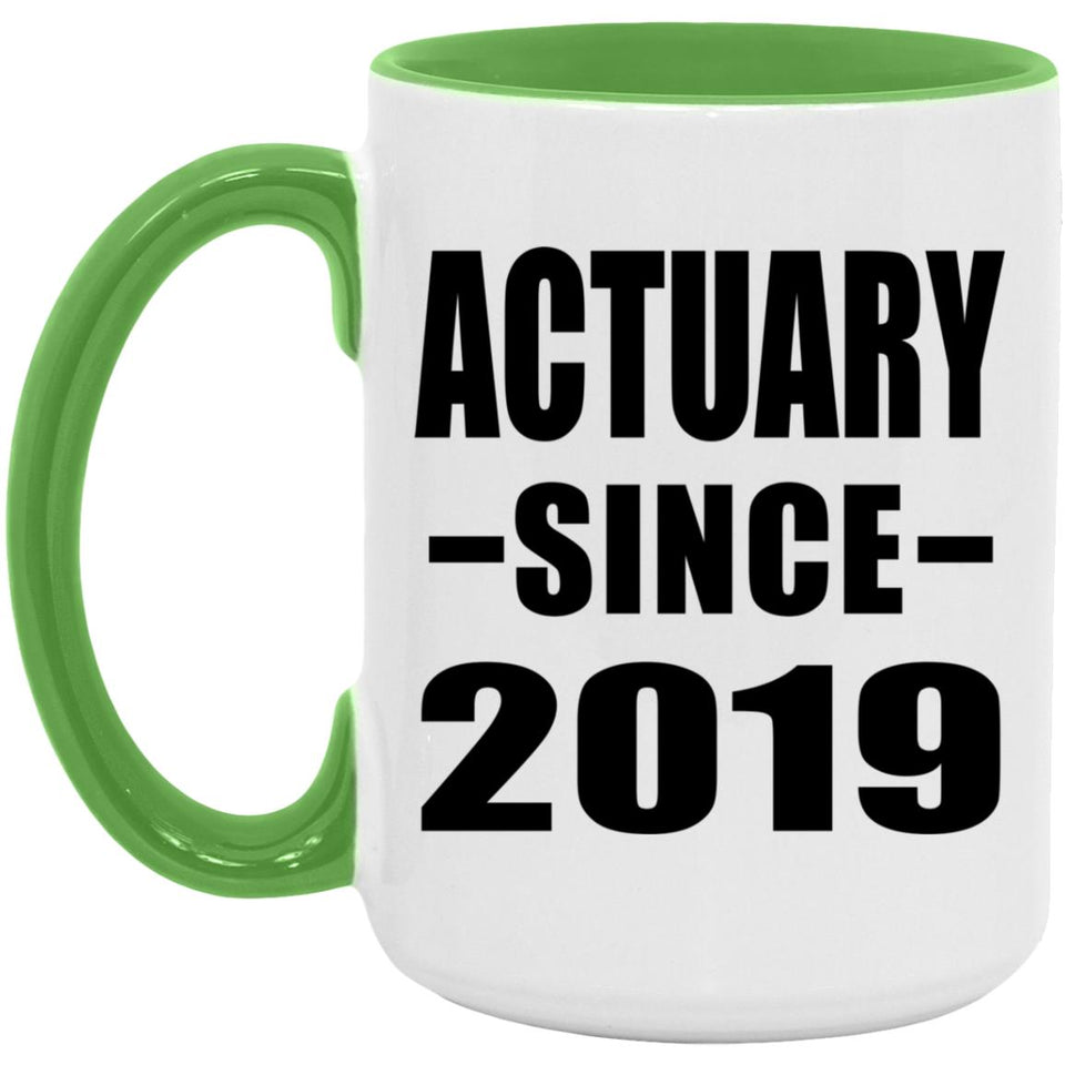Actuary Since 2019 - 15oz Accent Mug Green