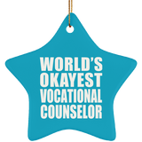 World's Okayest Vocational Counselor - Star Ornament
