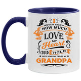 How Much Love Could Hold Until Called Me Grandpa - 11oz Accent Mug Purple