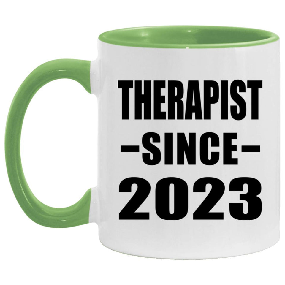 Therapist Since 2023 - 11oz Accent Mug Green