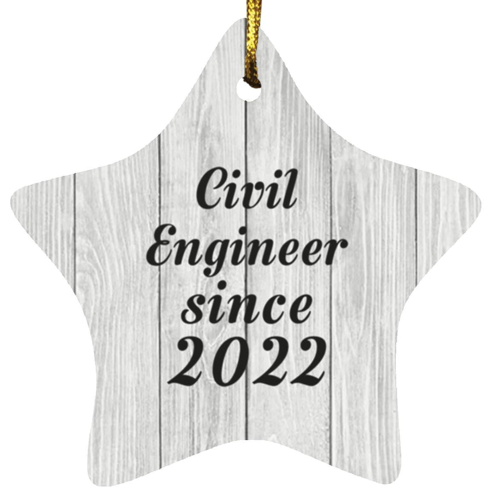 Civil Engineer Since 2022 - Star Ornament F