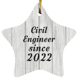 Civil Engineer Since 2022 - Star Ornament F