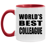 World's Best Colleague - 11oz Accent Mug Red