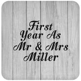 First Year As Mr & Mrs Miller - Drink Coaster F