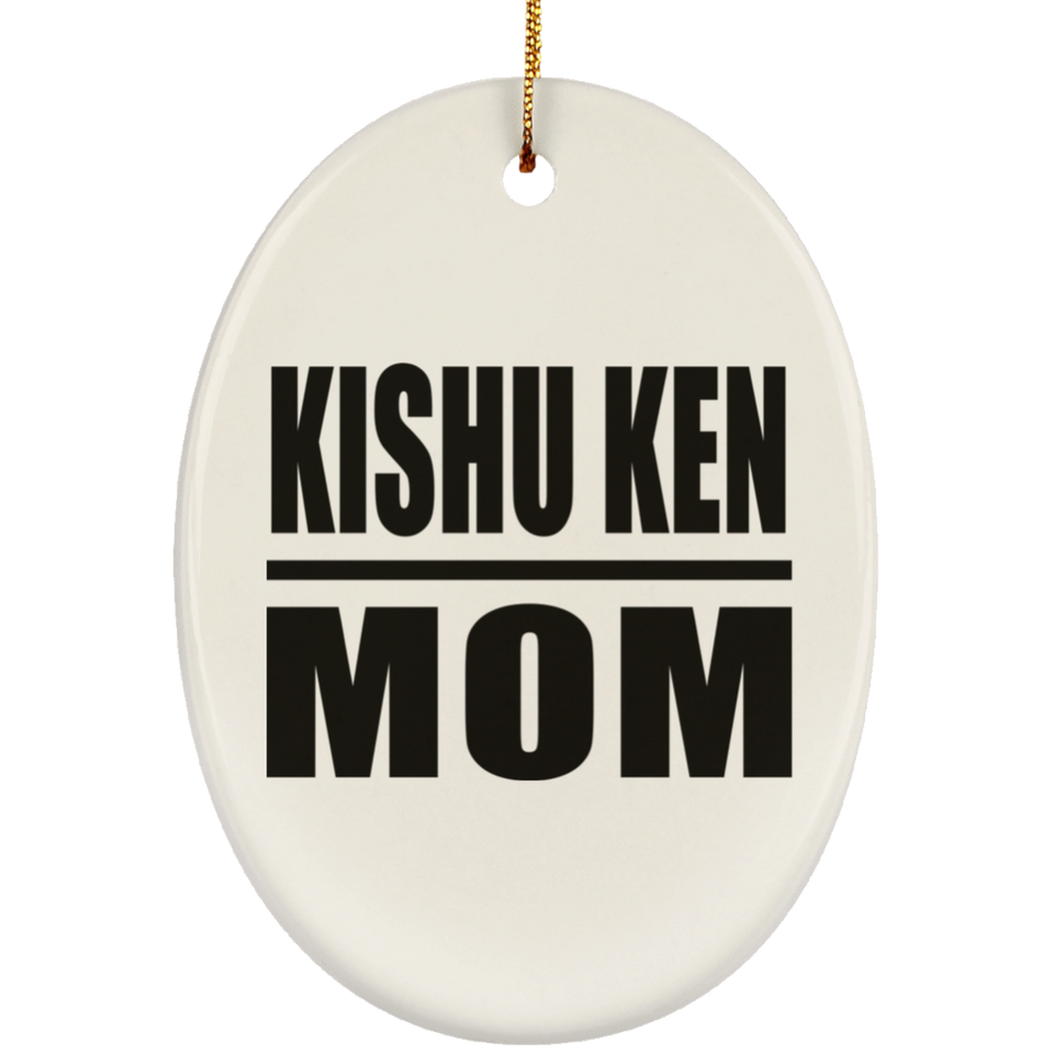 Kishu Ken Mom - Oval Ornament
