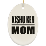 Kishu Ken Mom - Oval Ornament