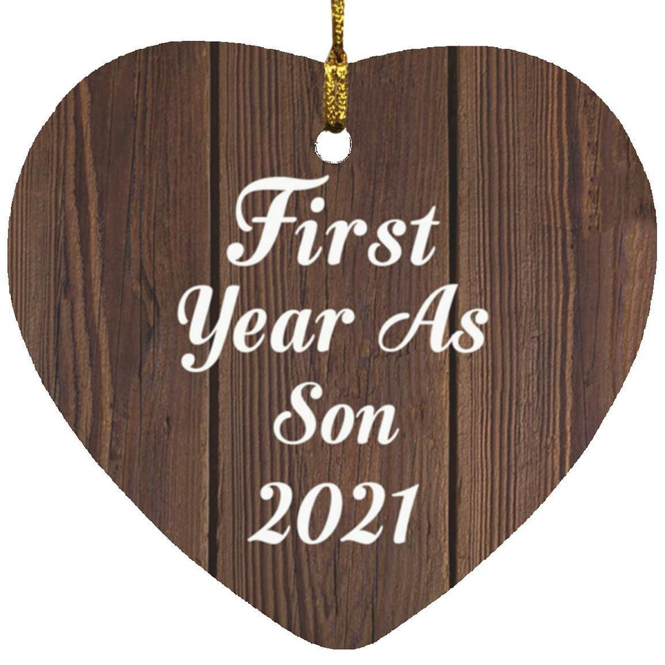 First Year As Son 2021 - Heart Ornament D