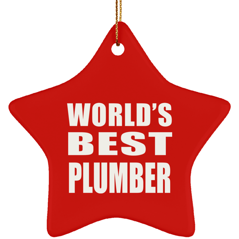 World's Best Plumber - Star Ornament