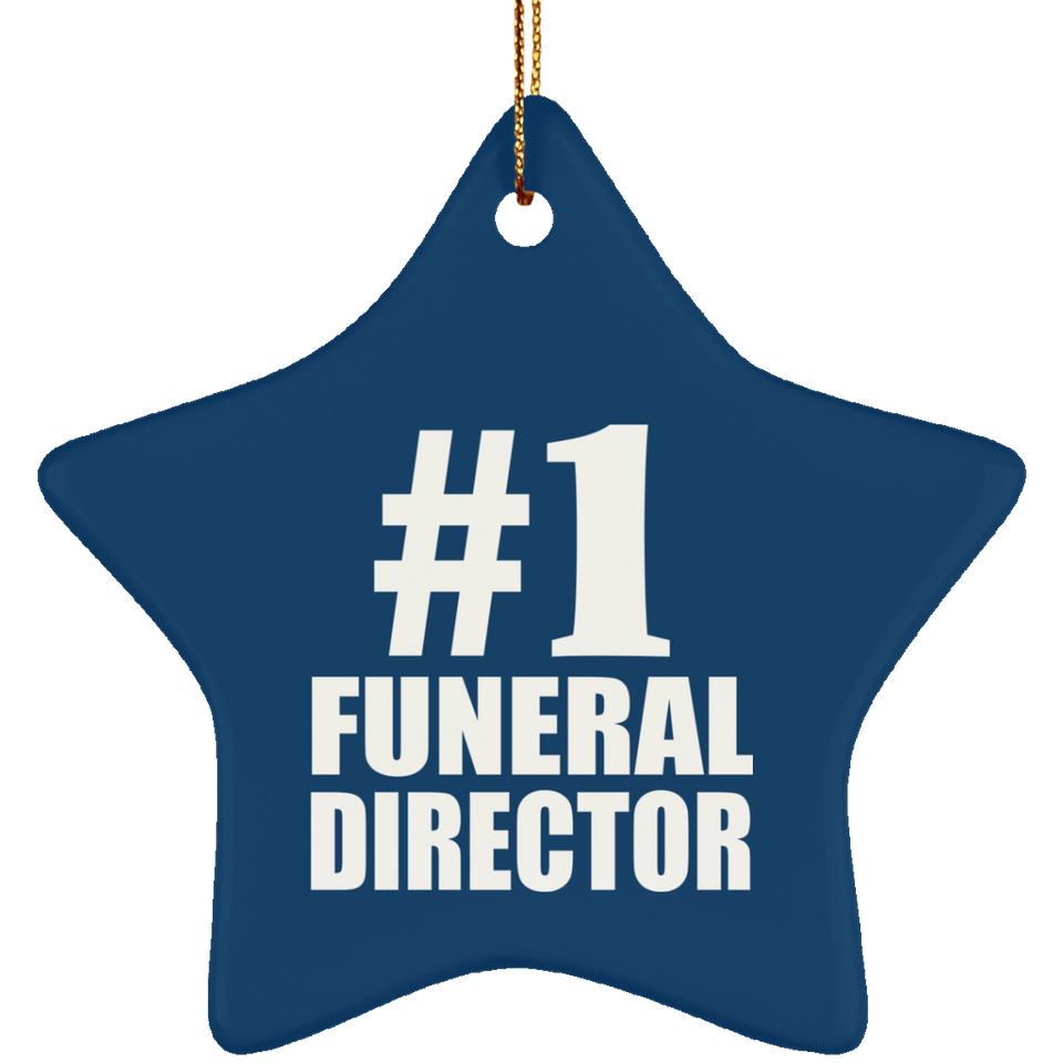 Number One #1 Funeral Director - Star Ornament