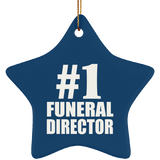Number One #1 Funeral Director - Star Ornament