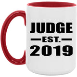 Judge Established EST. 2019 - 15oz Accent Mug Red
