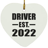 Driver Established EST. 2022 - Heart Ornament