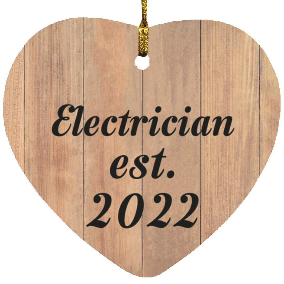 Electrician Established Est. 2022 - Heart Ornament C