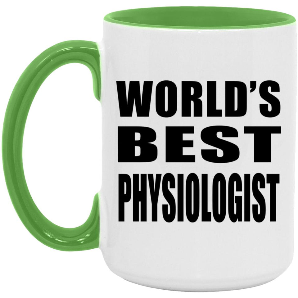 World's Best Physiologist - 15oz Accent Mug Green