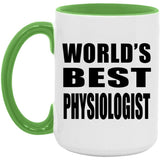 World's Best Physiologist - 15oz Accent Mug Green