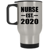 Nurse Established EST. 2020 - Silver Travel Mug