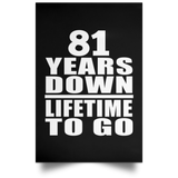 81st Anniversary 81 Years Down Lifetime To Go - Poster Portrait