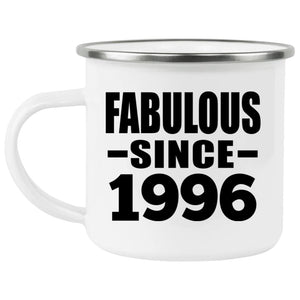 28th Birthday Fabulous Since 1996 - 12oz Camping Mug