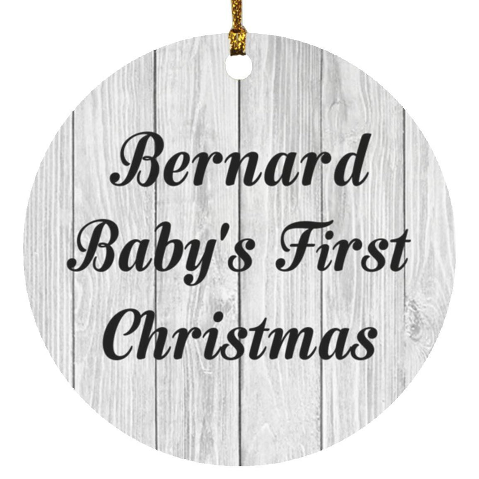 Bernard Baby's First Christmas - Circle Ornament F