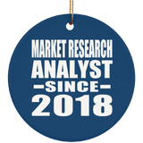 Market Research Analyst Since 2018 - Circle Ornament