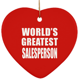 World's Greatest Salesperson - Heart Ornament