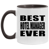 Best Hotel Manager Ever - 11oz Accent Mug Black