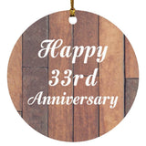 Happy 33rd Anniversary - Circle Ornament E