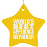World's Best Appliance Repairer - Star Ornament
