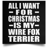 All I Want For Christmas Is My Wire Fox Terrier - Poster Square