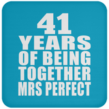 41st Anniversary 41 Years Of Being Mrs Perfect - Drink Coaster