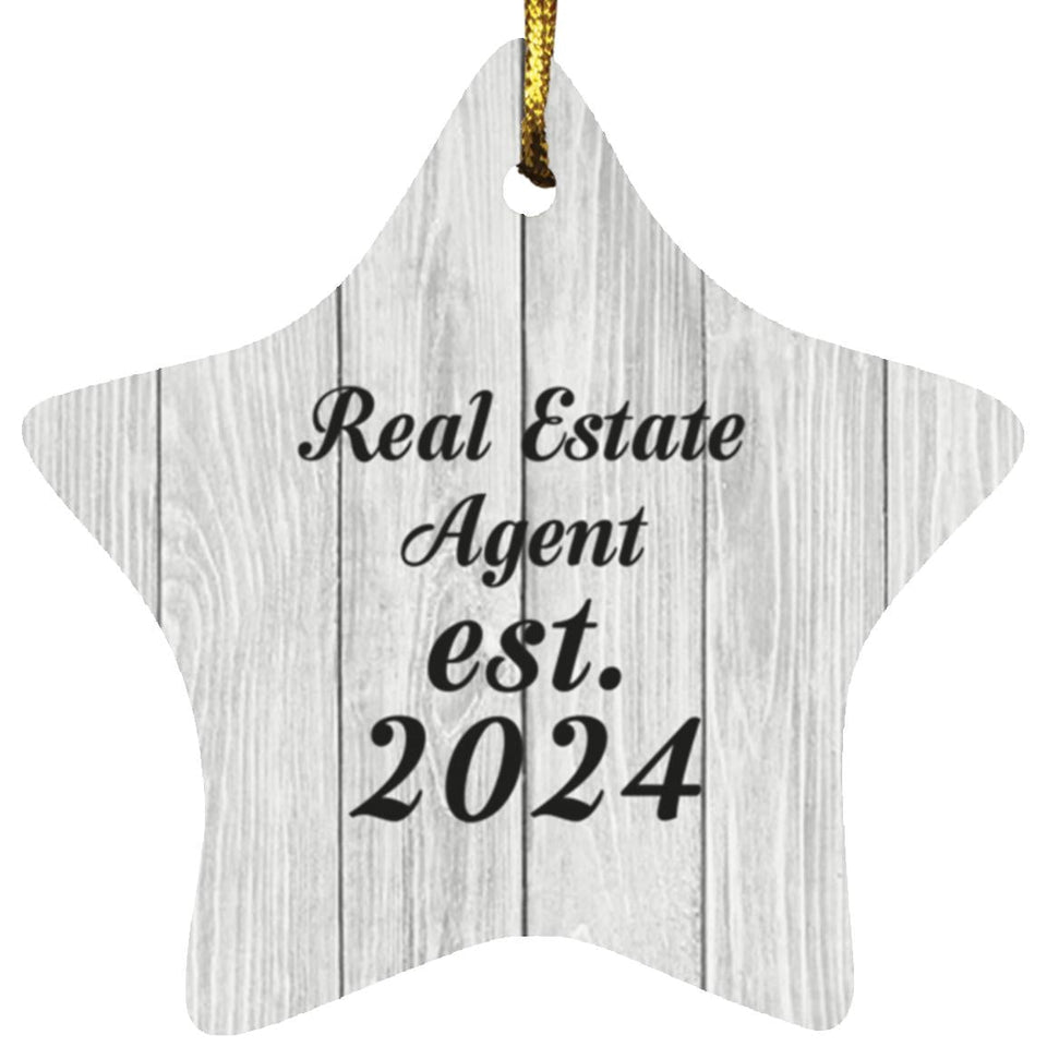 Real Estate Agent Established Est. 2024 - Star Ornament F