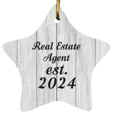 Real Estate Agent Established Est. 2024 - Star Ornament F