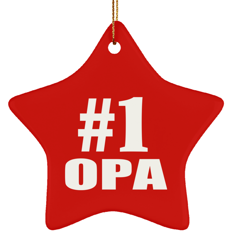 Number One #1 Opa - Star Ornament