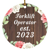 Forklift Operator Established Est. 2023 - Circle Ornament A