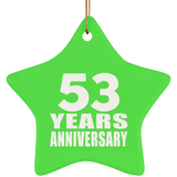 53rd Anniversary 53 Years - Star Ornament