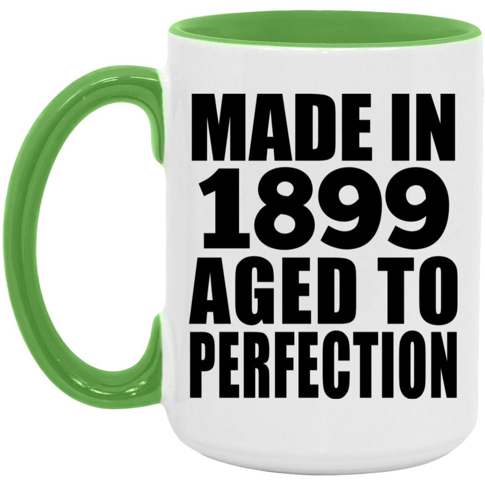 125th Birthday Made In 1899 Aged To Perfection - 15oz Accent Mug Green
