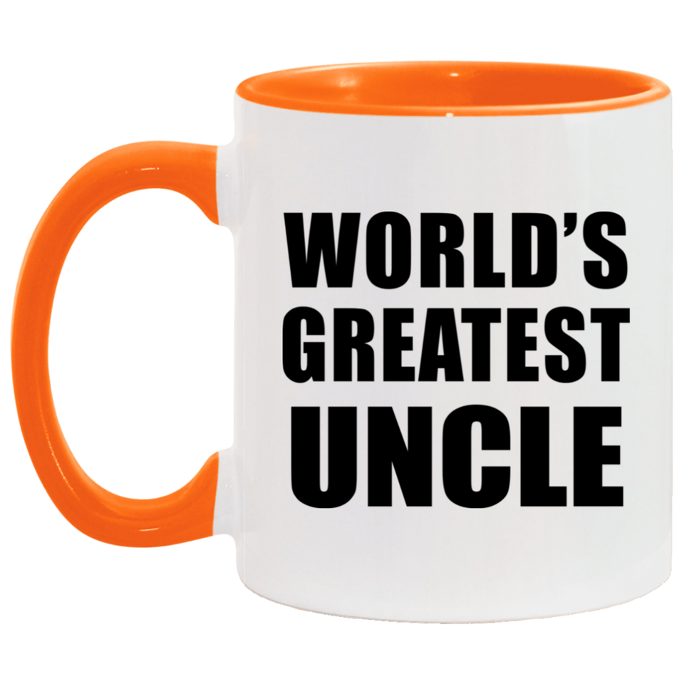 World's Greatest Uncle - 11oz Accent Mug Orange
