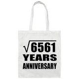 81st Anniversary Square Root of 6561 Years Anniversary - Tote Bag White