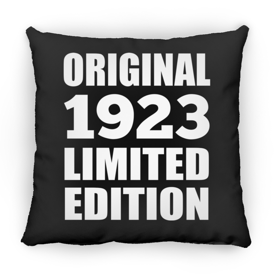 101st Birthday Original 1923 Limited Edition - Throw Pillow Black