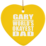 Gary World's Okayest Dad - Heart Ornament