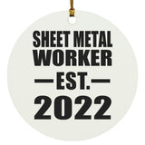 Sheet Metal Worker Established EST. 2022 - Circle Ornament