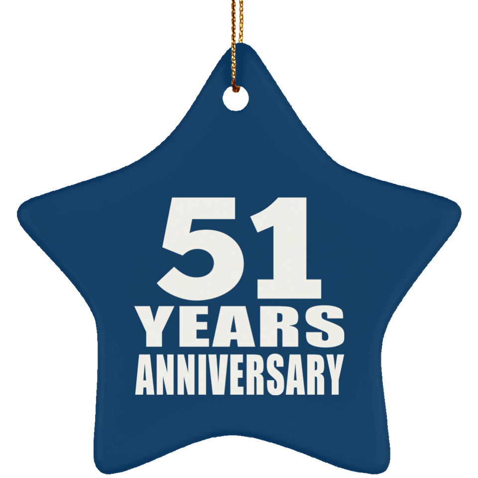 51st Anniversary 51 Years - Star Ornament