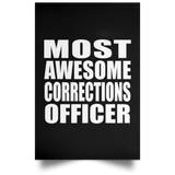 Most Awesome Corrections Officer - Poster Portrait