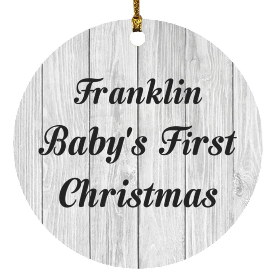 Franklin Baby's First Christmas - Circle Ornament F