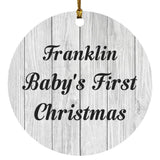 Franklin Baby's First Christmas - Circle Ornament F