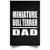 Miniature Bull Terrier Dad - Poster Portrait