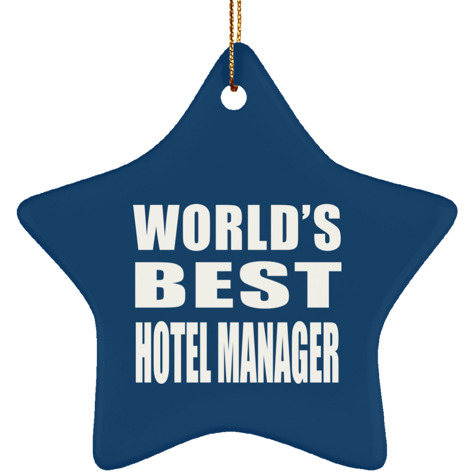 World's Best Hotel Manager - Star Ornament
