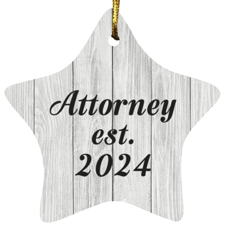 Attorney Established Est. 2024 - Star Ornament F