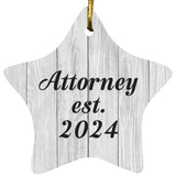 Attorney Established Est. 2024 - Star Ornament F